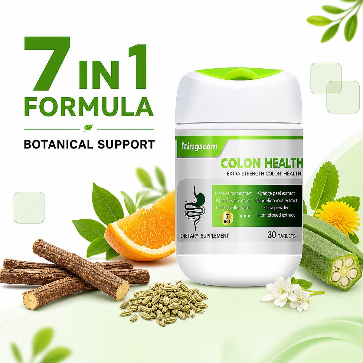 Kingscom Colon Health Dietary Supplement – 30 Tablets