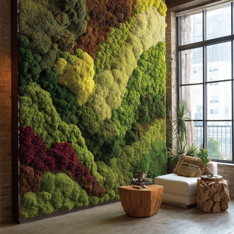 Custom Preserved Moss Wall for Hotels and Restaurants