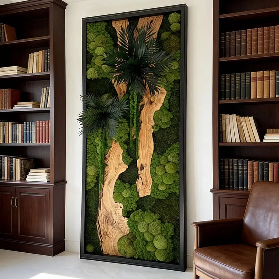 Custom Mixed Greenery Moss Frame Art