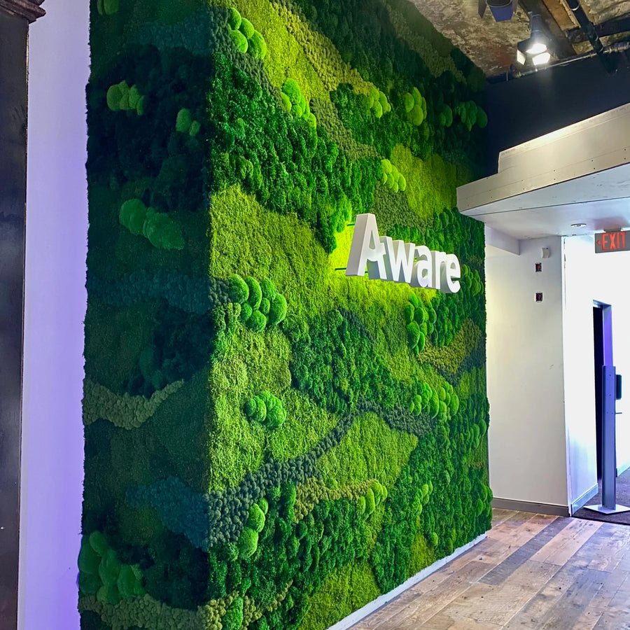 Custom Commercial Logo Moss Wall Panels